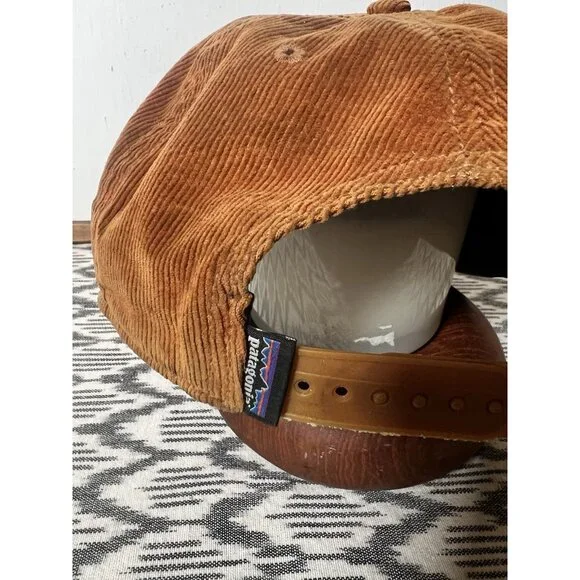 RARE Patagonia "Seazy Breezy" Fall 16’ Corduroy Hat Saddle Rust Brown - Picture 4 of 8